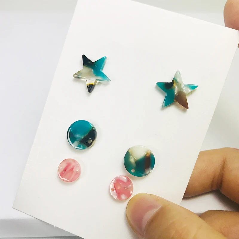 M & G Модные Акриловые серьги со звездами набор креативных круглых сережек с