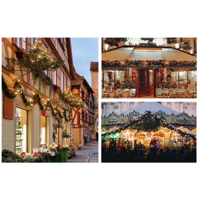 

Christmas 2.7 M Encryption Simulation Christmas Color Floret Rattan Artificial Rose Silk Wreath Hanging Garden Wall Decoration