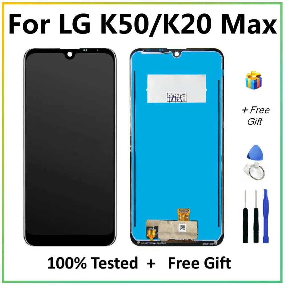 for lg k50 k12 max lmx520bmw lmx520emw digitizer with frame lcd assembly mobile phone parts for lg k50 lcd free global shipping