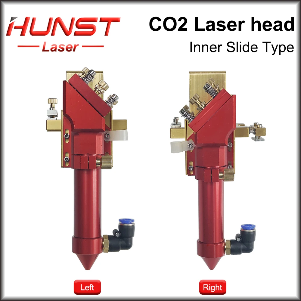 

Hunst Hot Sell Inner Slide Type CO2 Laser Head with Air Nozzle for Inner Guide Rail Laser Cutting Machine Spare Parts