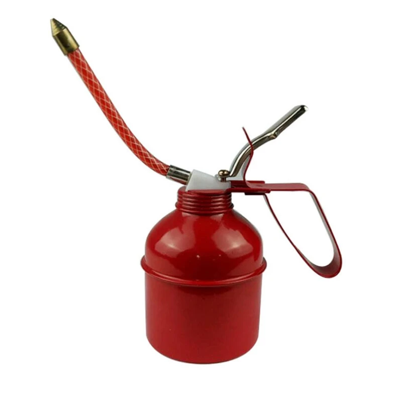 

Пистолеты насос масленка красный DIY домашнего обслуживания насос масленка со шлангом 300cc 500cc емкость пистолеты металлический масляный бак