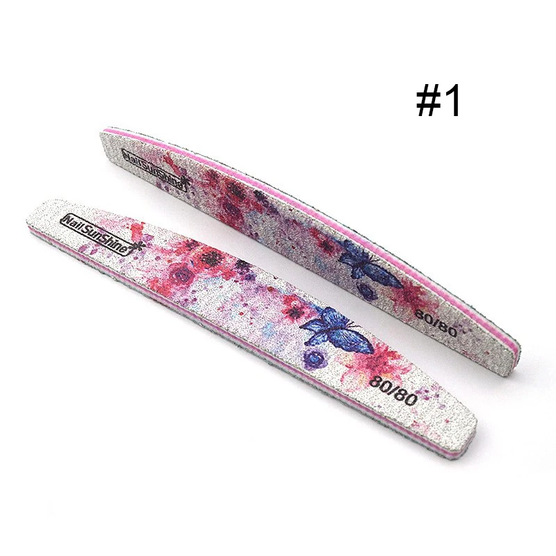 31 6 Patterns Professional Nail File Flower Sanding Nail File Double Side Nail Buffer Buffing Polish Nail Art Block Pedicure Tools - Цвет: 31