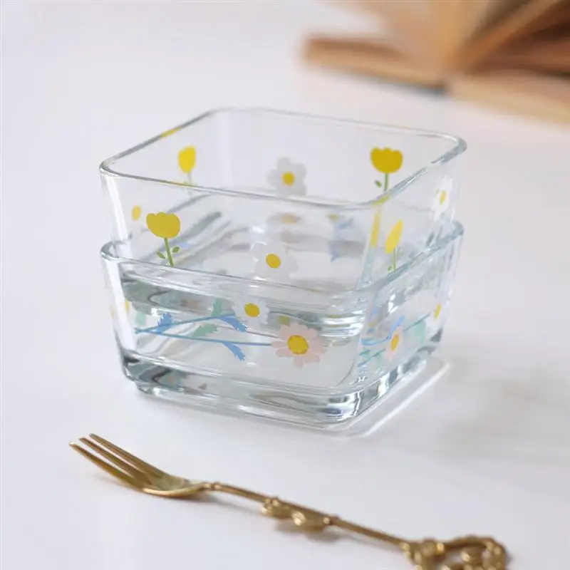 4 шт. стеклянные миски многофункциональная миска для салата квадратная чаша
