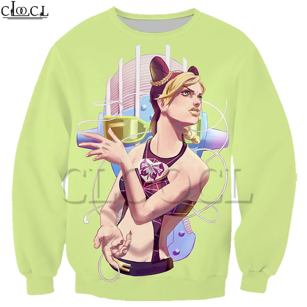 Аниме JoJo's причудливая футболка для приключений Harajuku Толстовка мужчин и женщин