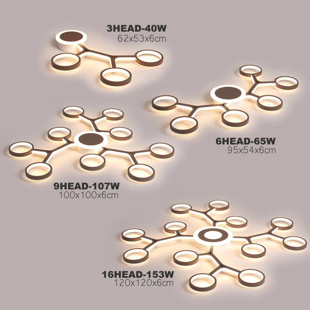 

LED Chandelier Living Room Lights Ceiling Lamp Post-modern Molecular form Dining Room Bedroom Lighting fixtures