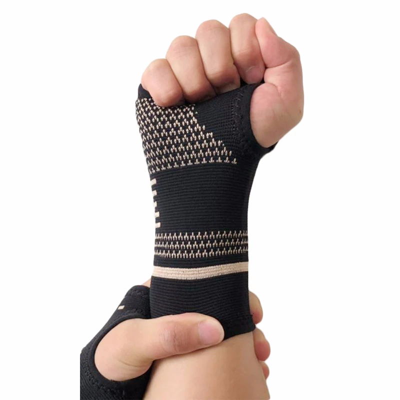 Профессиональный Браслет из меди и нейлона Спортивная компрессионная защита для