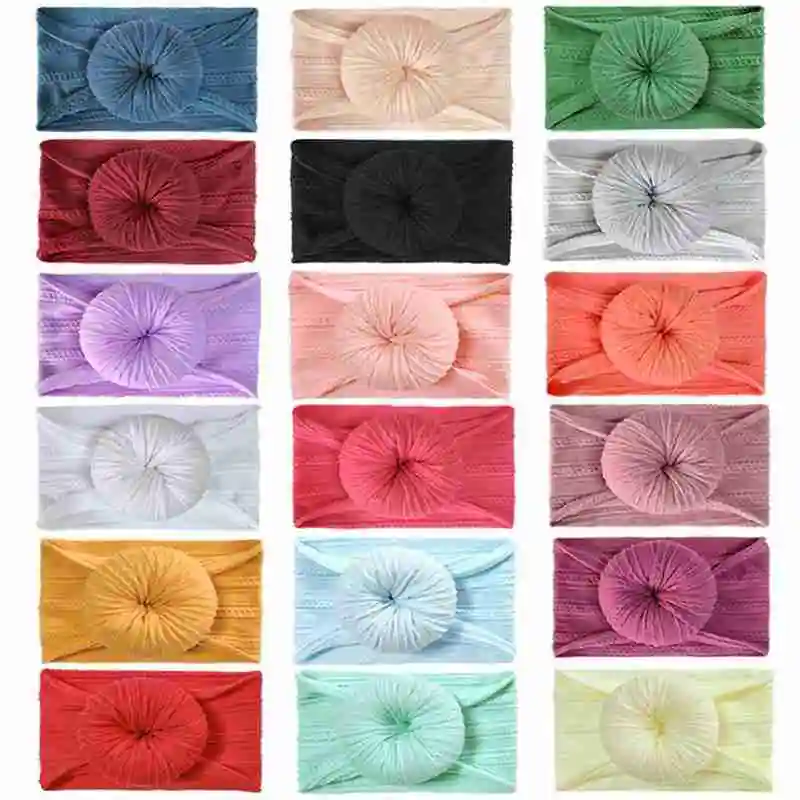 

Baby Hats 2020 New Style Baby Hats Children Turban Hats Baby Color Button Printing Sweater Hat