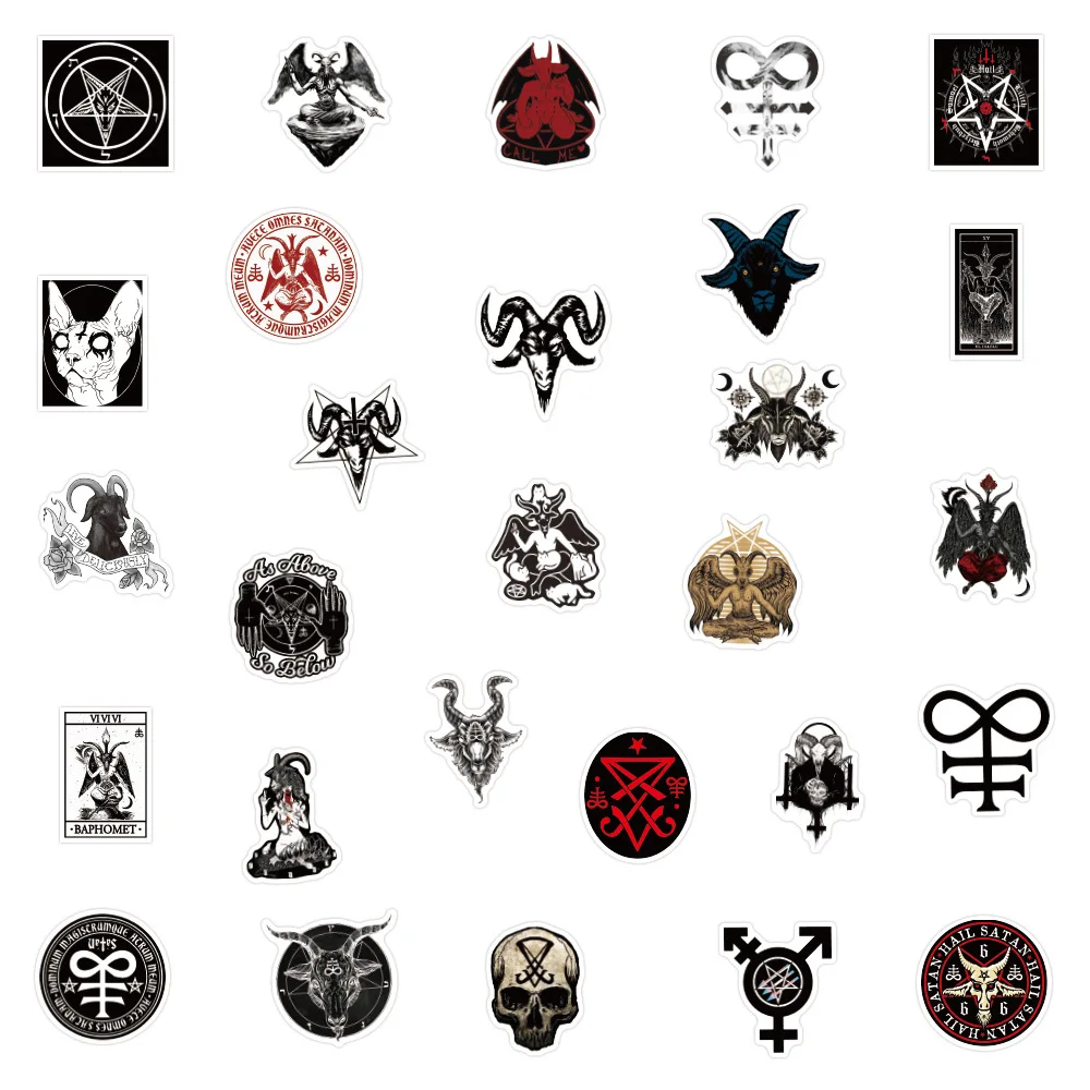 103050 pcs new satanic graffiti stickers diy skateboard car phone notebook guitar laptop luggage waterproof kids sticker toy free global shipping