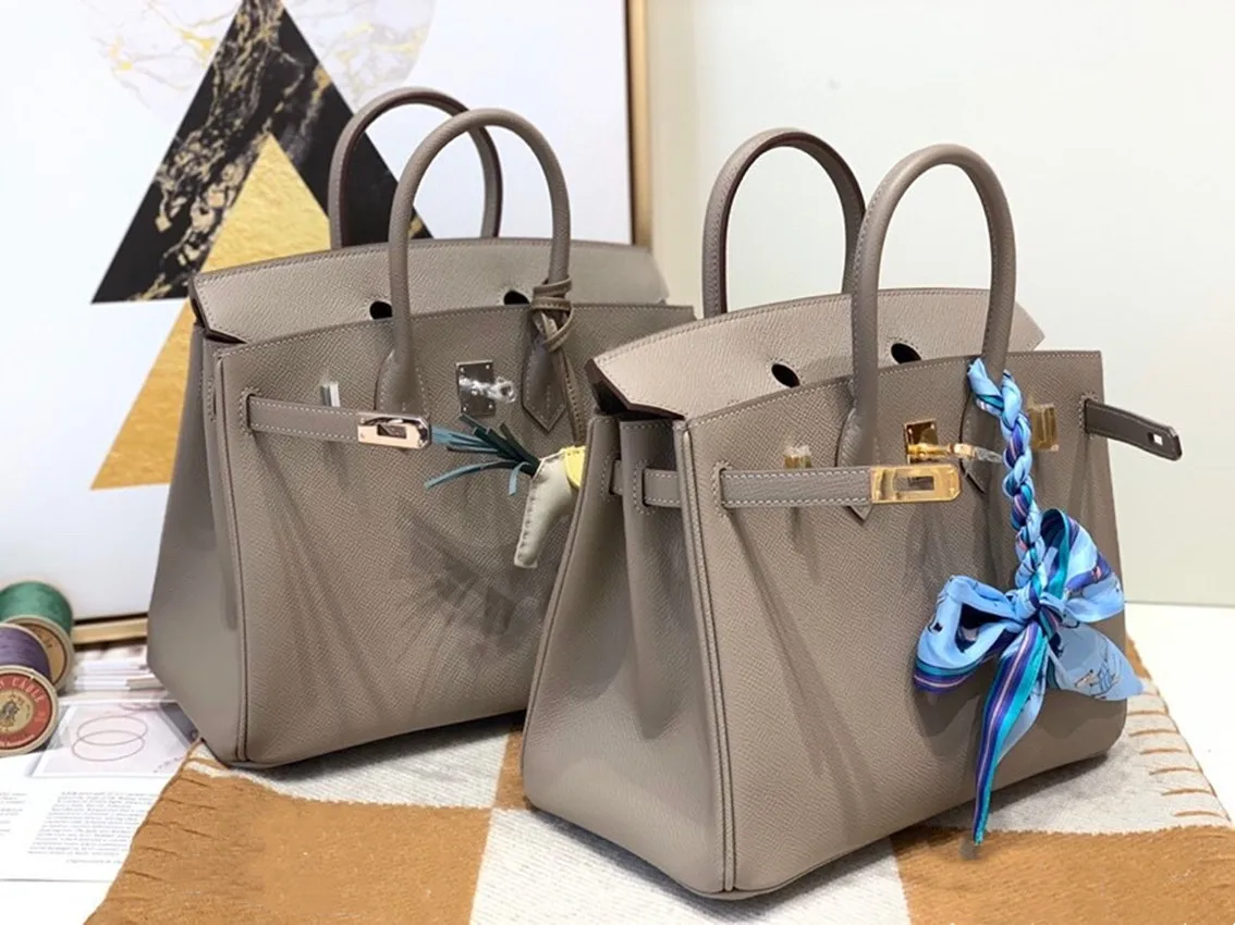 

HANDMADE BRAND Handbag,25CM,Trench LUXURY PURSE,DESIGNERS BAG,EPSOM Leather, Wax line stitiching,Fast delivery