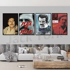 Картина на холсте с изображением персонажа Пабло Эскобара, винтажный постер с легендой в стиле ретро, настенная живопись, эстетическое украшение комнаты