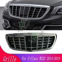 high quality modified gt front grille for mercedes benz w222 s class s300 s350 s400 s500 2014 2019 car front bumper racing grill