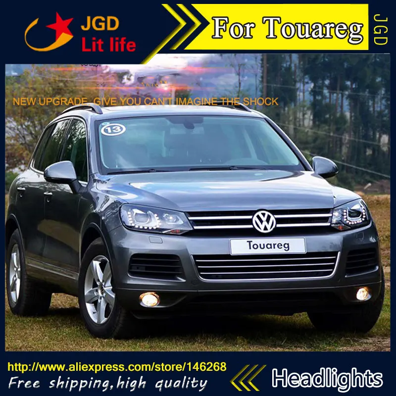 Стайлинг автомобиля светодиодные HID Rio светодиодный фары VW Touareg чехол для