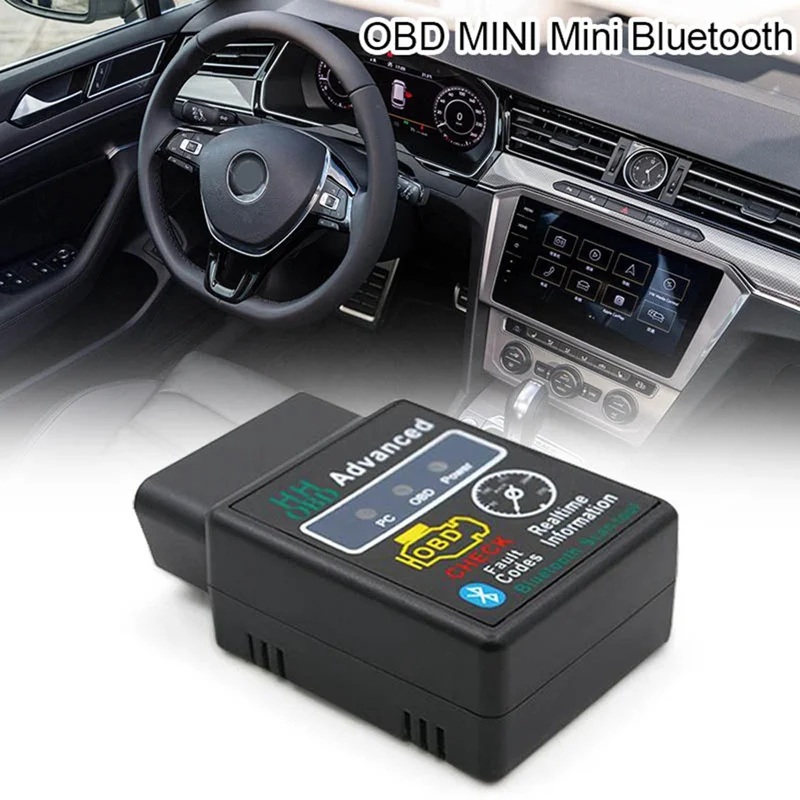 

Automobile Fault Diagnosis V2.1 OBD Mini Bluetooth Elm327obdii2 Automobile Fault Detector Black 1pc About 7 * 4.5 * 2.5cm