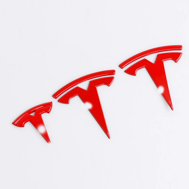 Подходит для Tesla модели 3 красный персонализированный логотип автомобиля