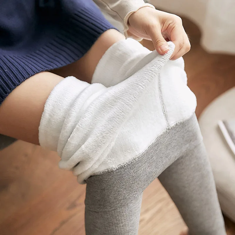 Женские леггинсы с высокой талией зимние Утепленные в Вертикальную Полоску из