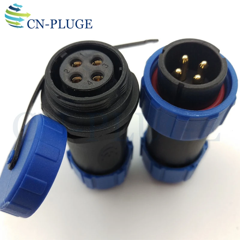 SP2110/P SP2111/S IP68 Водонепроницаемый 4 контактный авиационный разъем штепсельная