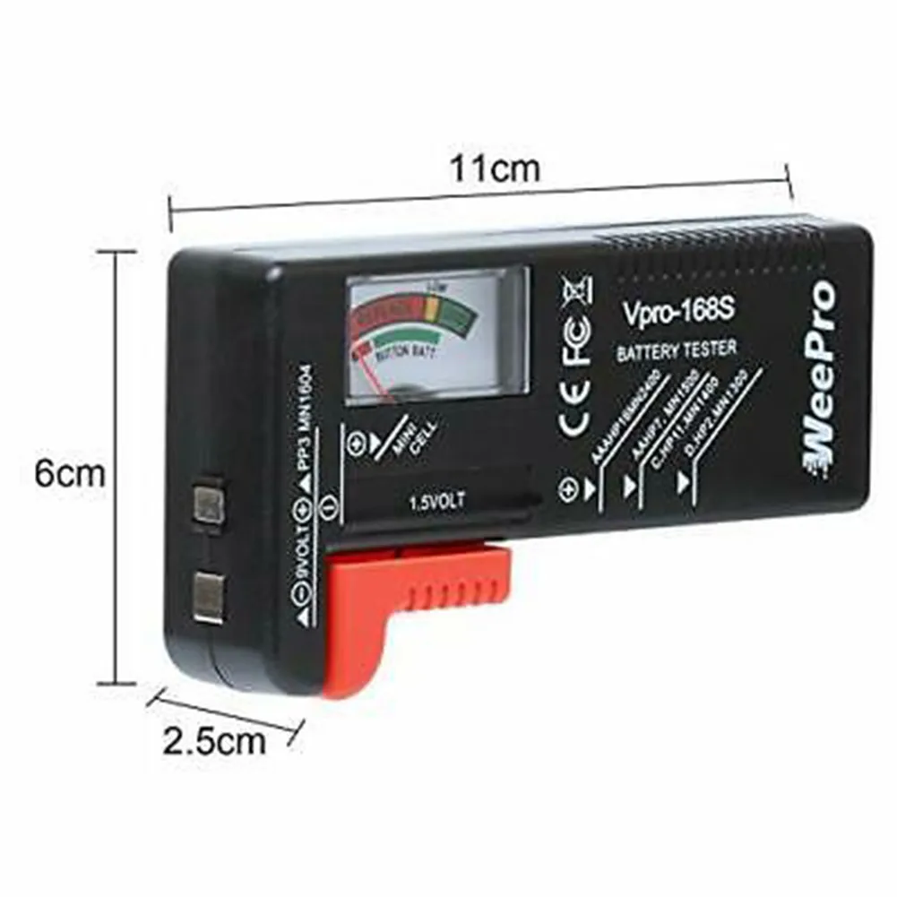 BT-168 AA/AAA/C/D/9V/1.5V Battery Tester Universal Button Cell Household Battery Meter Indicate Volt Tester Checker BT168 Power
BT-168 AA/AAA/C/D/9V/1.5V Battery Tester Universal Button Cell Household Battery Meter Indicate Volt Tester Checker BT168 Power