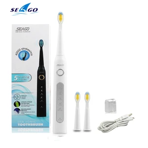 Звуковая электрическая зубная щетка 3 сменные насадки для взрослых USB перезаряжаемая электрическая зубная щетка портативная дорожная водонепроницаемая