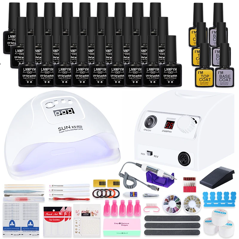 Набор для маникюра маникюрный набор с аппаратом сушки ногтей 27/18/12/10 цветов 35000