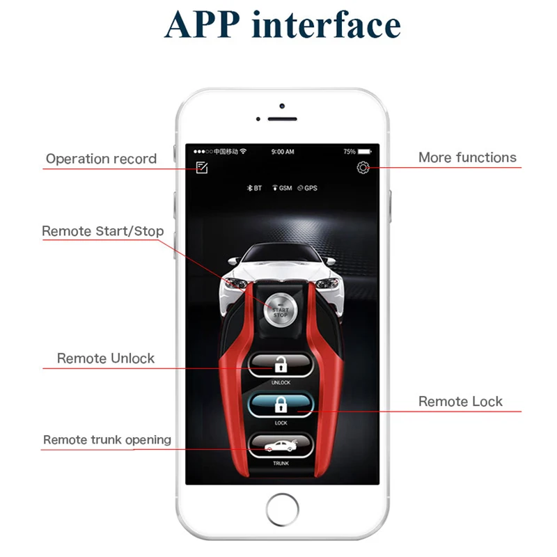 CARDOT LCD Key Remote 4g GPS Tracker Locator Engine Start Smart Pke Keyless Entry Stop Car Alarm Starter | Автомобили и мотоциклы