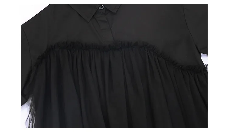 

Children clothes 2020 summer new short sleeve shirt mesh patchwork dress fashion Ball Gown dress Princess dress 4-14Y ws1612