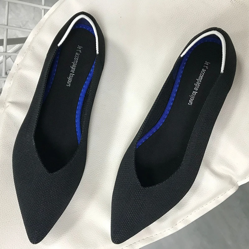 8 Женская обувь на плоской подошве; Zapatos De Mujer; сезон осень; коллекция года; лоферы; Ballerine Femme tenis feminino; повседневная черная женская обувь на плоской подошве с острым носком - Цвет: 8