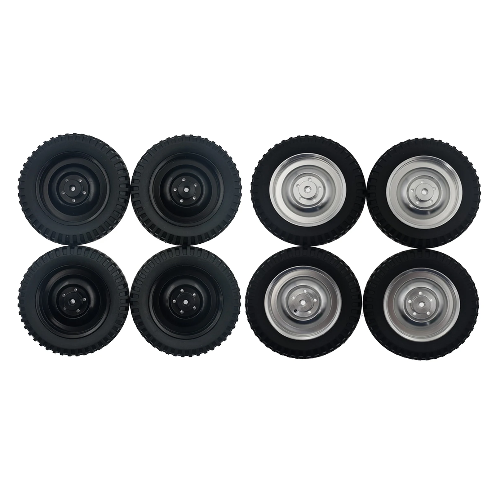 

4Pcs RC Tires W/ Metal Hub for WPL C14K 1/16 4WD Car Crawler Buggy DIY Parts