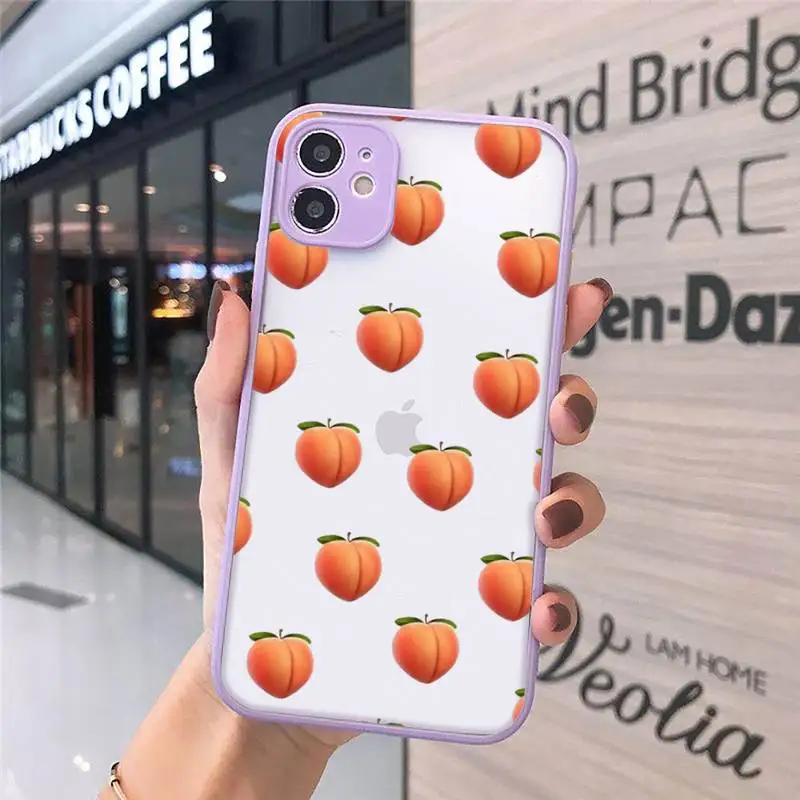 

Summer Fruit Watermelon Lemon Phone Cases matte transparent For iphone 7 8 11 12 plus mini x xs xr pro max cover