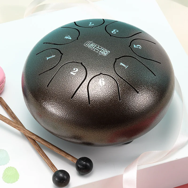 Барабан с язычком из легированной стали 6 дюймов 8 оттенков 1 пара Маллет + сумка