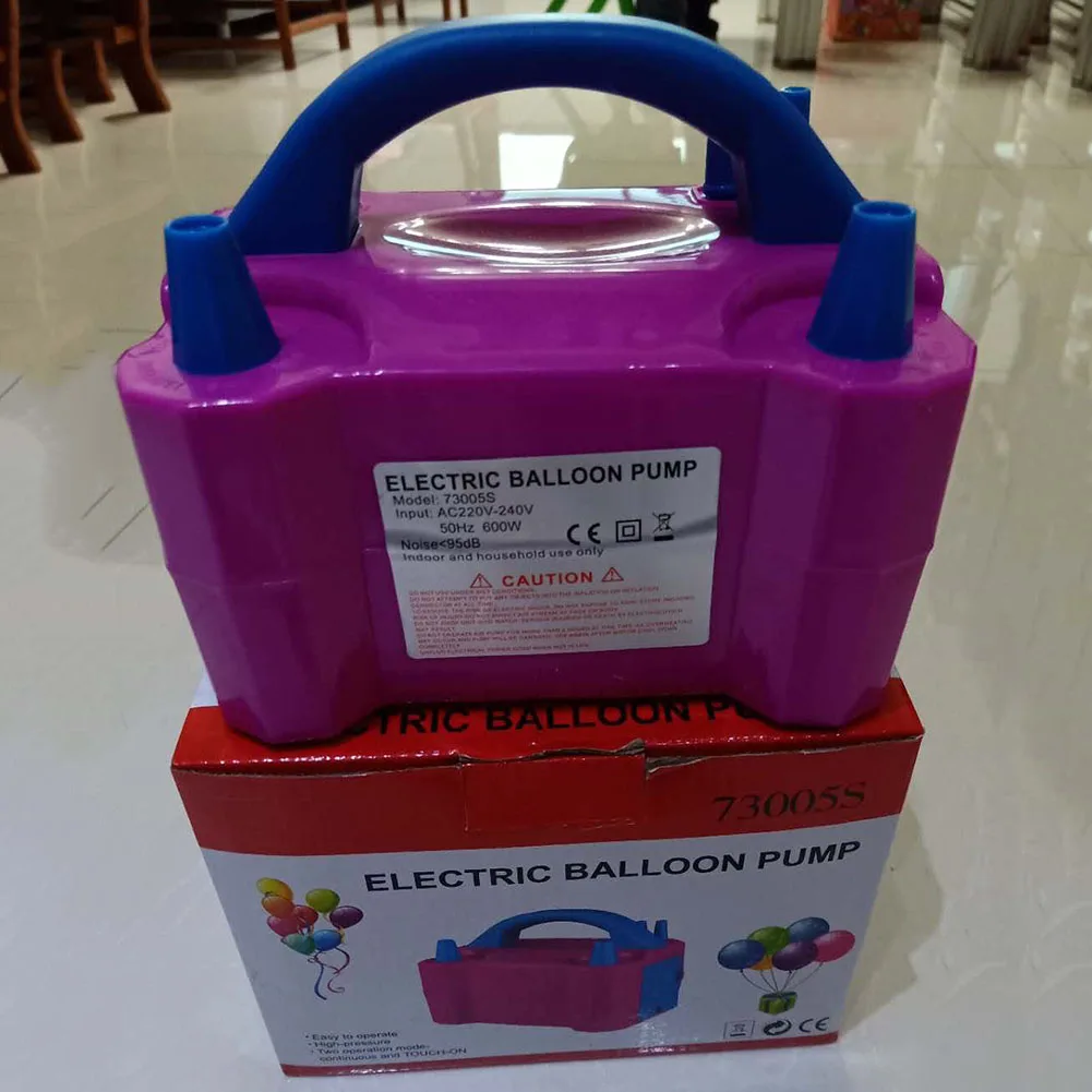 

Balloon Pump Air Blower Double Hole Inflatable Electric Balloon Pump Festival Party Supplies EU Plug+All-purpose Conversion plug