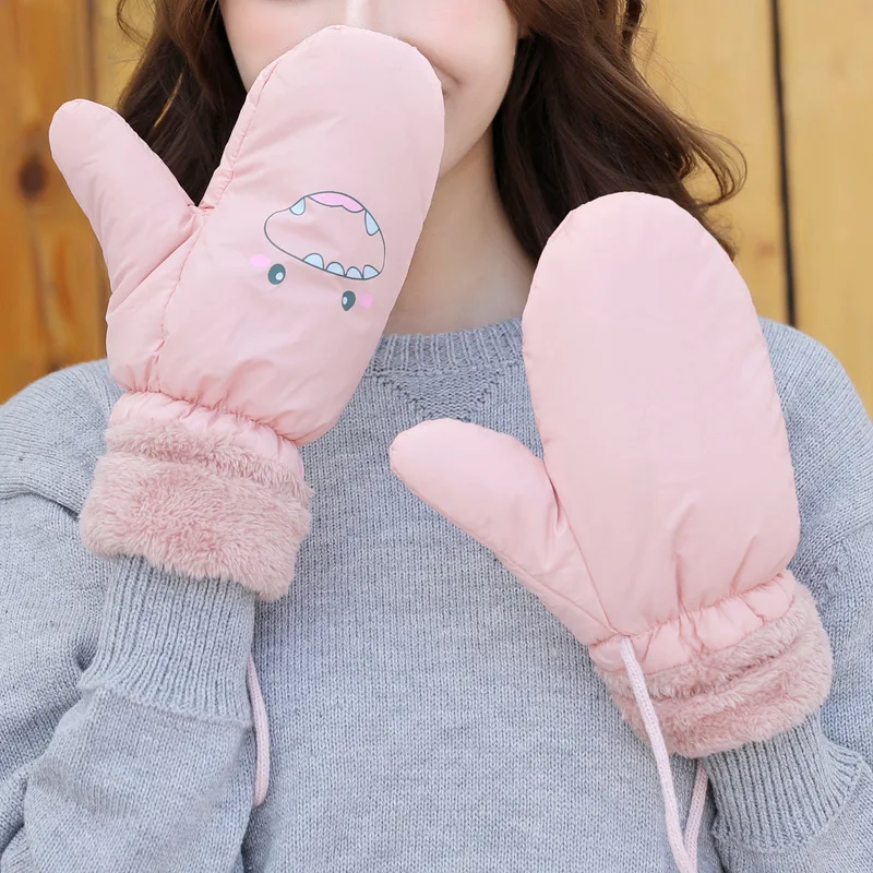 Новые женские осенние и зимние милые Хлопковые варежки для езды на велосипеде с