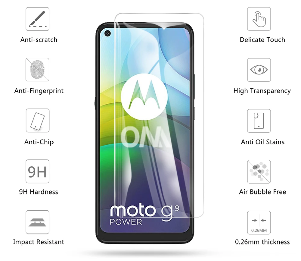 Tempered Glass For Motorola Moto G9 Power Glass Screen Protector Tempered Glass for Motorola Moto G9 Plus Protective Film