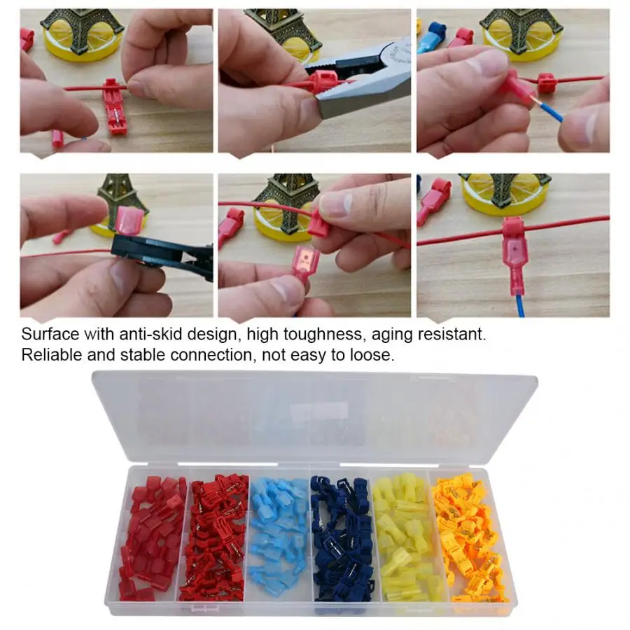 Набор обжимных клемм типа Т Быстрый Сращивание обжимной терминал Электрический