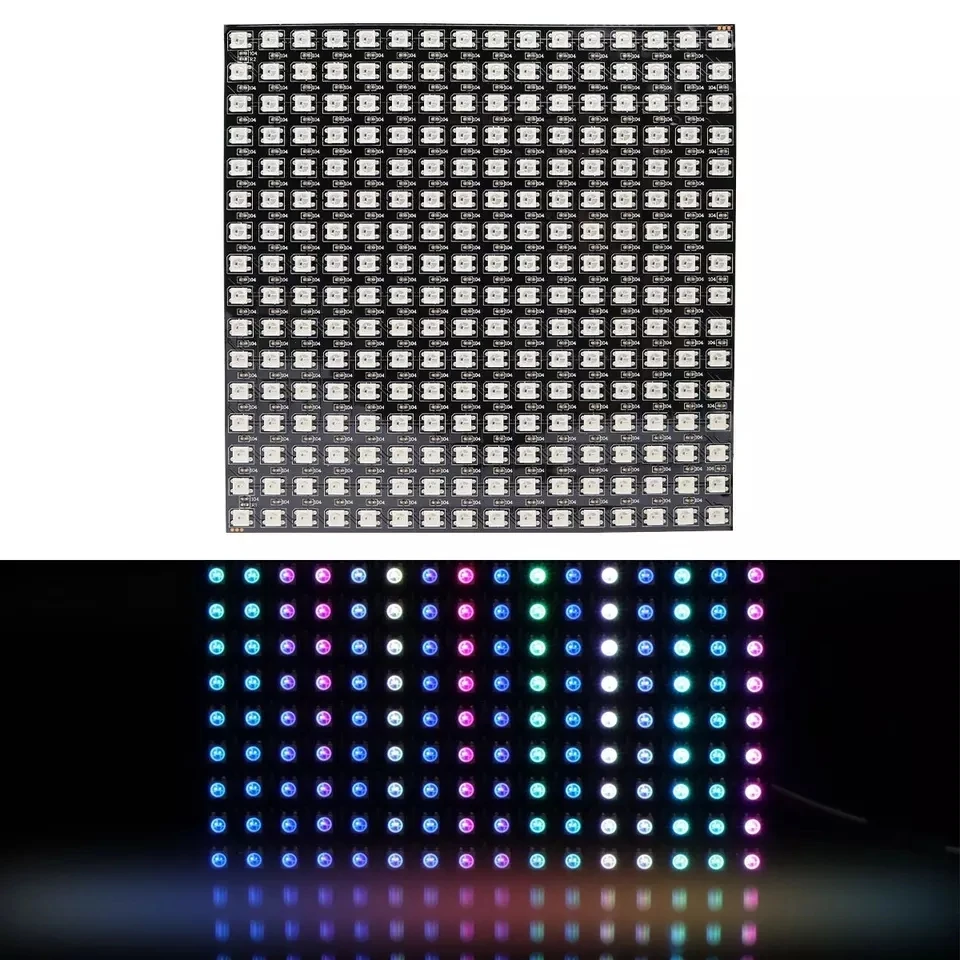 1 шт./лот DC5V 16x16 пикселей WS2812B светодиодная цифровая Гибкая индивидуально