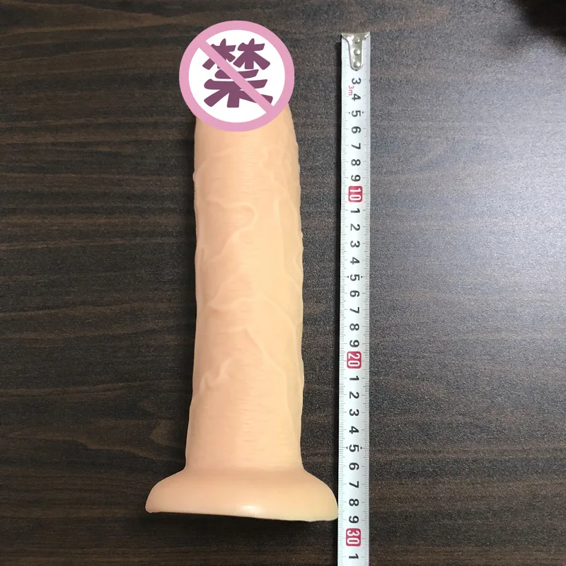 Мягкий фаллоимитатор 28*6 см реалистичный анальный всасывание пениса чашка