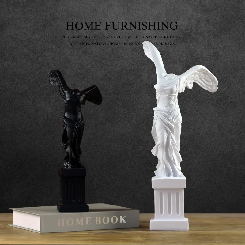 

CREATIVE RESIN GODDESS OF VICTORY CHARACTER FIGURINES VINTAGE STATUE STUDY HOME DECOR OFFICE CRAFTS ROOM DECORATION OBJECTS GIFT