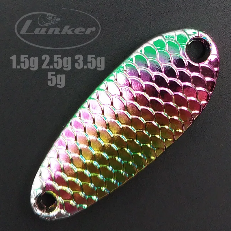 

Lunker Spoon 1.5g 2.5g 3.5g 5g Fishing Hard Bait Lures Scale Pattern Golden Silver River Stream Freshwater Bass Pike Trout