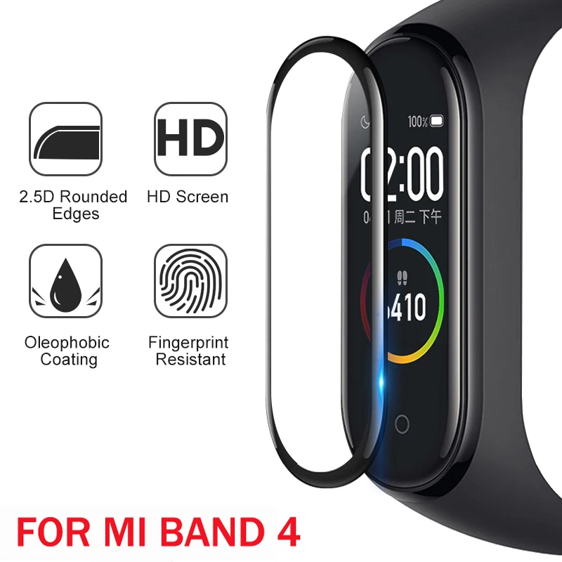 Защитная пленка для Xiaomi mi Band 4 Защитная мягкая пленка для mi Band 4 аксессуары для браслетов 2.5D полное покрытие