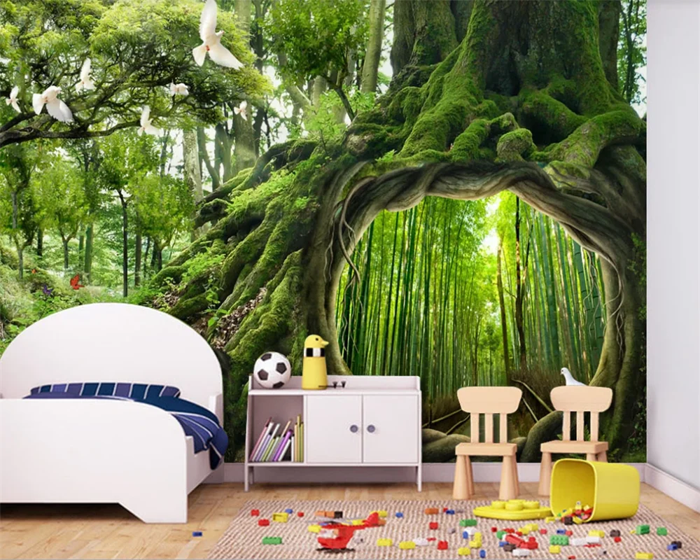 Индивидуальные 3D обои волшебный лес детская комната спальня гостиная диван фон