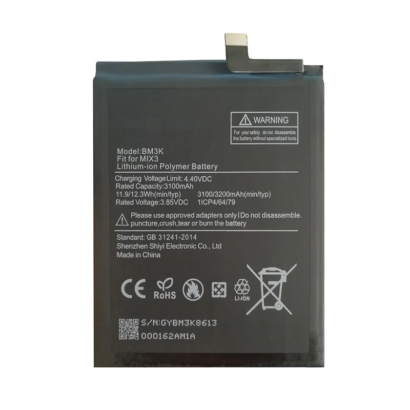 

DCTENONE Phone Battery BM3K 3200mAh for Xiaomi Mi Mix 3 Mix3 High Quality Replacement Batteries Retail Package Free Tool