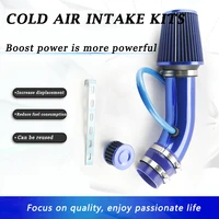 spceddy universal car cold air intake pipe kit air filter box mushroom head hose racing sports air intake filter red blue carbon