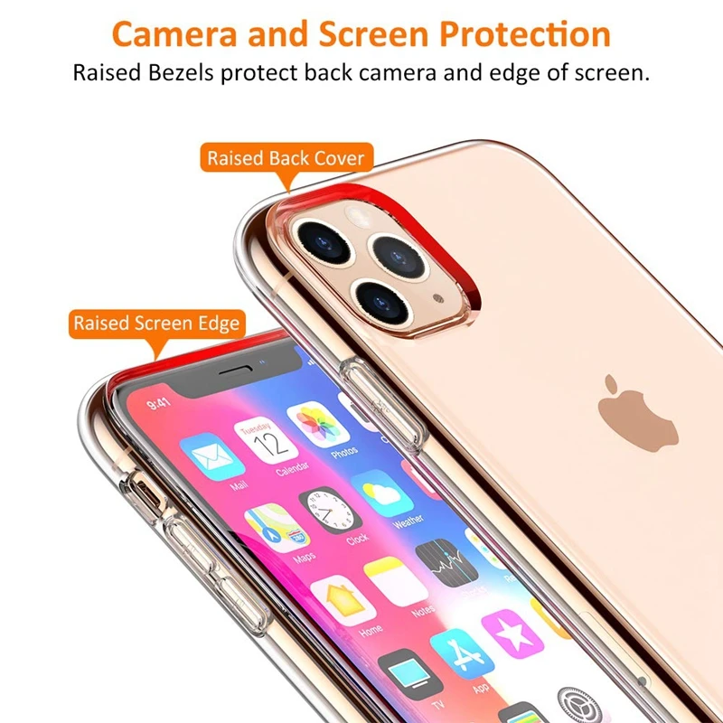 Прозрачный мягкий тонкий чехол из ТПУ для iPhone 12 11 Pro XS Max X XR 8 7 6 6s Plus 4 4s 5 SE 5s12 MINI |