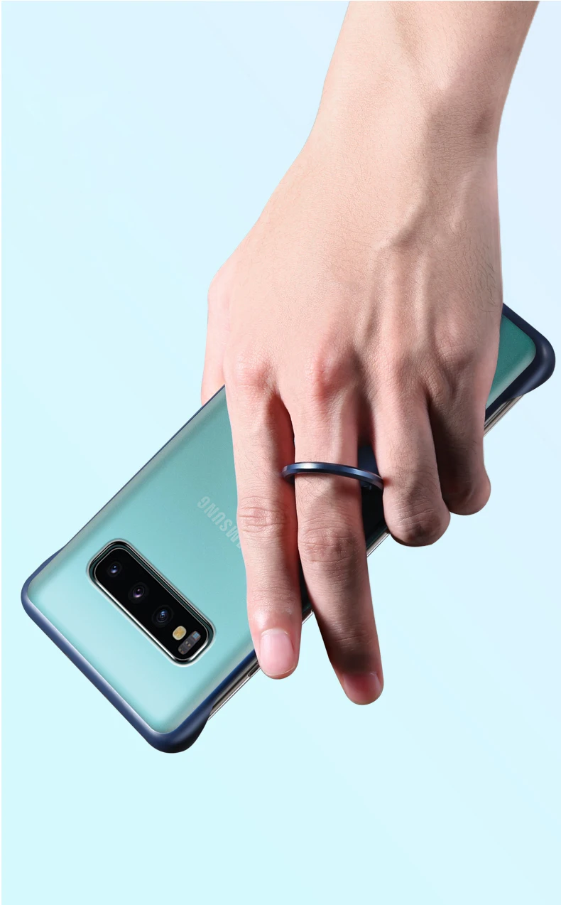 Прозрачный матовый чехол без оправы для samsung Galaxy S8 S7 S9 S10 Plus S10E S10 Lite чехол для samsung Galaxy Note 8 9 чехол