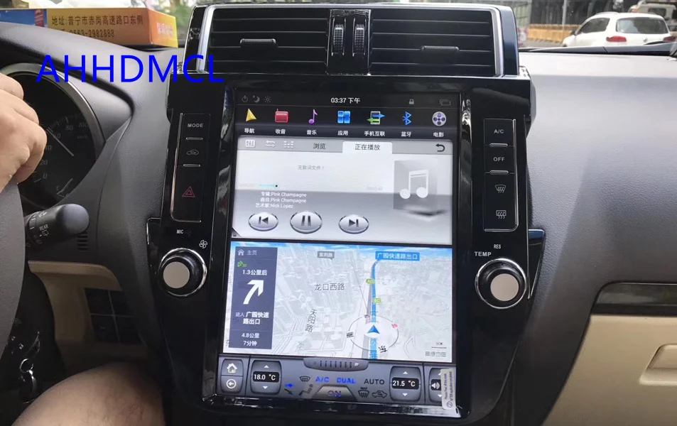 Мультимедийный плеер в стиле Тесла автомобильный стерео проигрыватель на Android с