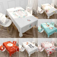 household tablecloth waterproof oilproof table cover cartoon christmas outdoor banquet kitchen table cloth