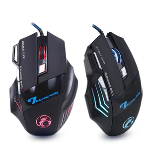 ergonomic wired gaming mouse led 5500 dpi usb computer mouse gamer rgb mice x7 silent mause with backlight cable for pc laptop free global shipping