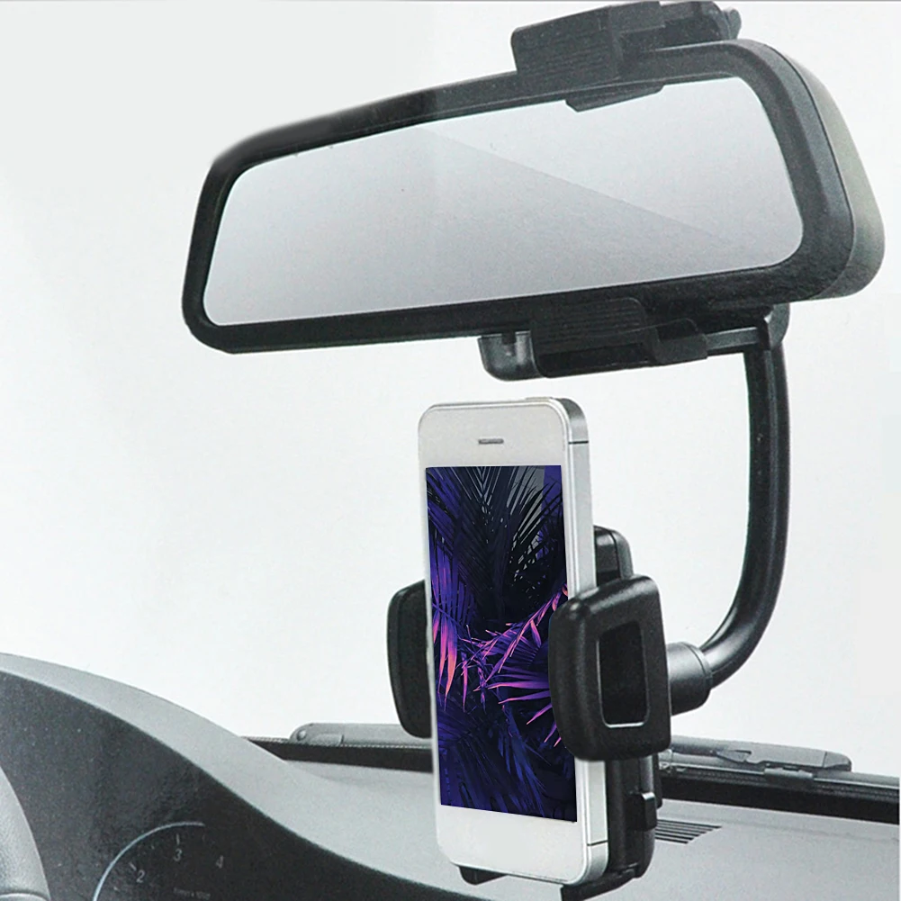 

Car Rearview Mirror Mount Holder Stand Cradle For Phone GPS 360Rotatable Universal Phone Holder