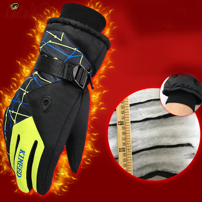 Мотоциклетные зимние перчатки теплые ветрозащитные термоперчатки для мужчин и
