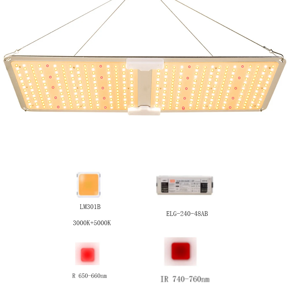 Гидропоника 120W 240W Квантовый комплект освещения растений доска полного спектра LM301B SK 3000K 5000K Красный 660нм ИК для растений в теплице.