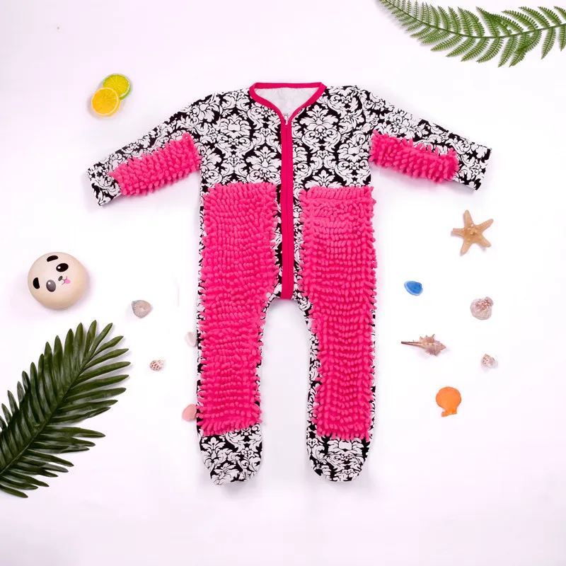 Детская швабра детская одежда Детский комбинезон для ползания с пыльным полом